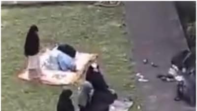 A viral video showed some women offering Namaz at the site