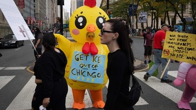 Several people across cities and towns in the US showed up for the 'No Kings' protest on October 19. (Getty Images via AFP) Several people across cities and towns in the US showed up for the 'No Kings' protest on October 19. (Getty Images via AFP)