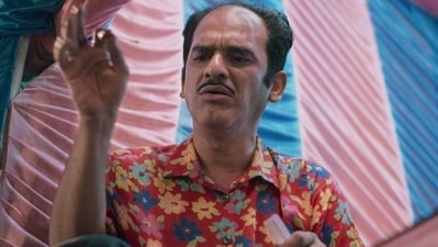 Ritwick Chakraborty in a still from the film. Ritwick Chakraborty in a still from the film.