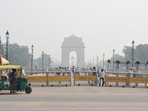 A view of Kartavya Path, covered in smog as the Air Quality Index (AQI) deteriorates, in New Delhi. A view of Kartavya Path, covered in smog as the Air Quality Index (AQI) deteriorates, in New Delhi.