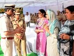 DGP Sagar Preet Hooda pays tributes to the police personnel who lost their lives in the line of duty (HT Photo)