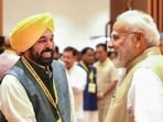Prime Minister Narendra Modi with Punjab CM Bhagwant Mann at the meeting of the 10th governing council of the Niti Aayog in New Delhi in May. (PTI file photo)