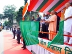 Uttar Pradesh Chief Minister Yogi Adityanath flag-off vehicles to provide seed assistance to flood-affected farmers of Punjab, in Lucknow on Tuesday. (ANI) Uttar Pradesh Chief Minister Yogi Adityanath flag-off vehicles to provide seed assistance to flood-affected farmers of Punjab, in Lucknow on Tuesday. (ANI)