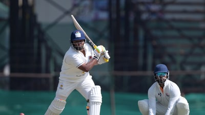 Sarfaraz Khan during Ranji Trophy match aganist Jammu and Kashmir. (AP)