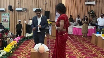 Deputy commissioner Faiz Aq Ahmed Mumtaz led the CPR and first aid campaign in Ramgarh. (HT Photo) Deputy commissioner Faiz Aq Ahmed Mumtaz led the CPR and first aid campaign in Ramgarh. (HT Photo)