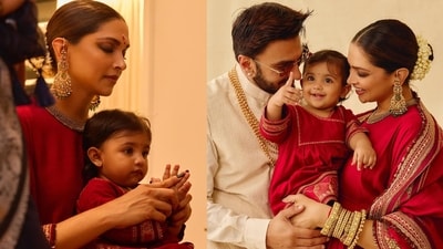 Deepika Padukone with Dua Padukone Singh and Ranveer Singh Deepika Padukone with Dua Padukone Singh and Ranveer Singh