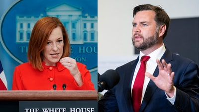 Jen Psaki (L) and JD Vance (R). (File Photos) Jen Psaki (L) and JD Vance (R). (File Photos)