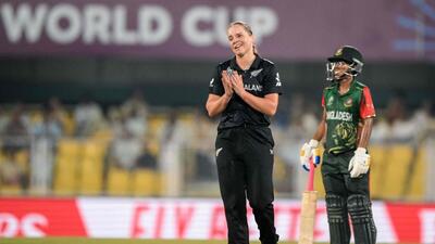 Jess Kerr has taken eight wickets (avg 21.13) so far in this World Cup and will be hoping to add some more as they face India for the last semi-final spot. (AFP) Jess Kerr has taken eight wickets (avg 21.13) so far in this World Cup and will be hoping to add some more as they face India for the last semi-final spot. (AFP)