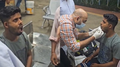 The incident happened while the train was passing through Kerala. (@Southern Railway/X) The incident happened while the train was passing through Kerala. (@Southern Railway/X)