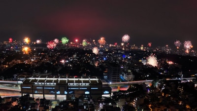 The video, shared on X, has gone viral with over 47,000 views, earning praise for its stunning depiction of the festive spirit in Bengaluru. (Srihari Karanth/X) The video, shared on X, has gone viral with over 47,000 views, earning praise for its stunning depiction of the festive spirit in Bengaluru. (Srihari Karanth/X)