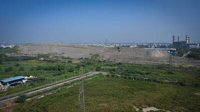 The waste dump at Singhola. (HT Archive) The waste dump at Singhola. (HT Archive)