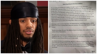 George Abaraonye faced a vote of no confidence after controversial remarks about Charlie Kirk's shooting (X@NicholasLissack) George Abaraonye faced a vote of no confidence after controversial remarks about Charlie Kirk's shooting (X@NicholasLissack)