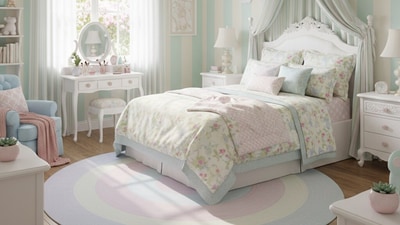 Pastel colours in the room impart a calming effect. (Picture credit: Gemini AI) Pastel colours in the room impart a calming effect. (Picture credit: Gemini AI)