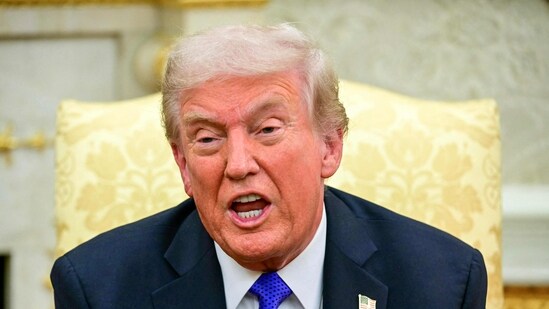US President Donald Trump in the Oval Office of the White House in Washington, DC, on October 22, 2025. (AFP)