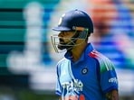Virat Kohli walks from the field after he was dismissed for no score during the 2nd one day international cricket match. Virat Kohli walks from the field after he was dismissed for no score during the 2nd one day international cricket match.
