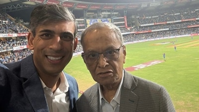Rishi Sunak with his father-in-law Narayana Murthy. (X/@RishiSunak) Rishi Sunak with his father-in-law Narayana Murthy. (X/@RishiSunak)