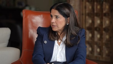 Shaila Merchant during her appearance on the 'Her Side of the Story' podcast. (YouTube/@ekwomenglobal) Shaila Merchant during her appearance on the 'Her Side of the Story' podcast. (YouTube/@ekwomenglobal)