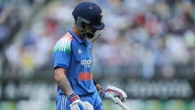 India's Virat Kohli walks off after being dismissed for a duck in Adelaide (AP) India's Virat Kohli walks off after being dismissed for a duck in Adelaide (AP)