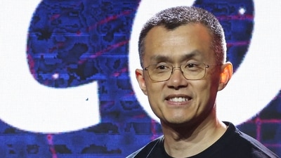 Binance founder Changpeng Zhao, also known as CZ, at a conference in Hong Kong in August 2025. (Tyrone Siu/Reuters Photo)
