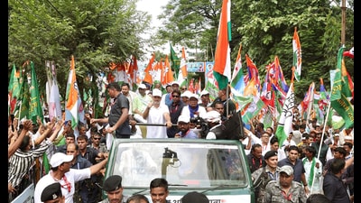 As per the arrangement agreed so far, the RJD is contesting on 143 seats, the Congress on 61, VIP on 15, the three Left parties on 33 and Indian Inclusive Party on one seat (HT Photo)