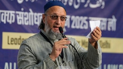 The AIMIM posted a video on Thursday of Asaduddin Owaisi having a phone conversation with the Foreign Secretary. (PTI) The AIMIM posted a video on Thursday of Asaduddin Owaisi having a phone conversation with the Foreign Secretary. (PTI)