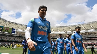 Shubman Gill with the rest of the Indian team (AFP) Shubman Gill with the rest of the Indian team (AFP)
