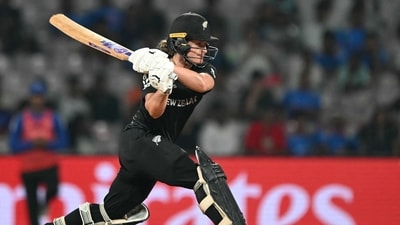Brooke Halliday played a lone hand for New Zealand as the left-hander scored 81 runs. She was finally dismissed by Shree Charani in the 39th over of the innings. (AFP) Brooke Halliday played a lone hand for New Zealand as the left-hander scored 81 runs. She was finally dismissed by Shree Charani in the 39th over of the innings. (AFP)
