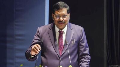 Chief Justice of India BR Gavai speaks during a symposium in New Delhi on October 8. (PTI) Chief Justice of India BR Gavai speaks during a symposium in New Delhi on October 8. (PTI)