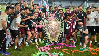 For most of the IFA Shield final, Mohun Bagan Super Giant supporters had stayed silent. (Samir Jana/HT) For most of the IFA Shield final, Mohun Bagan Super Giant supporters had stayed silent. (Samir Jana/HT)