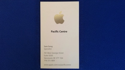 Business card of Sam Sung while he was working for Apple. (Business Insider) Business card of Sam Sung while he was working for Apple. (Business Insider)