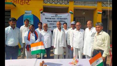 The membership drive underway in Kaundhiara area of Prayagraj (HT )
