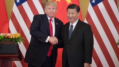 US President Donald Trump (L) shakes hands with China's President Xi Jinping during a press conference at the Great Hall of the People in Beijing on November 9, 2017. (AFP) US President Donald Trump (L) shakes hands with China's President Xi Jinping during a press conference at the Great Hall of the People in Beijing on November 9, 2017. (AFP)