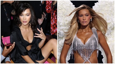 Bella Hadid's fake tan was one of the talking points after the Victoria's Secret's fashion show. (Instagram Bella Hadid and AFP) Bella Hadid's fake tan was one of the talking points after the Victoria's Secret's fashion show. (Instagram Bella Hadid and AFP)