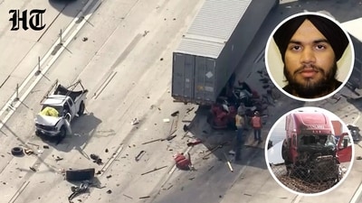 The dashcam footage of the incident reveals that Jashanpreet’s semi-truck rammed into slow-moving traffic. The dashcam footage of the incident reveals that Jashanpreet’s semi-truck rammed into slow-moving traffic.