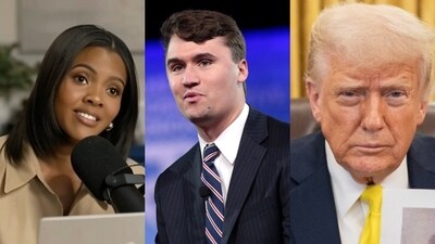 Candace Owens said Charlie Kirk had given his life to Donald Trump and to politics. (X/@charleshorn, X/@America_First0, X/@realDonaldTrump) Candace Owens said Charlie Kirk had given his life to Donald Trump and to politics. (X/@charleshorn, X/@America_First0, X/@realDonaldTrump)