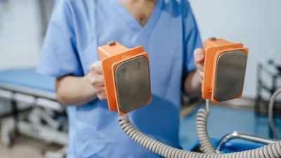 Defibrillators don't "restart" the heart like you see in movies. Dr London explains how they work. (Unsplash) Defibrillators don't "restart" the heart like you see in movies. Dr London explains how they work. (Unsplash)