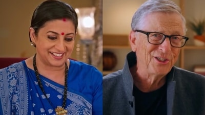 Smriti Irani as Tulsi and Bill Gates Smriti Irani as Tulsi and Bill Gates