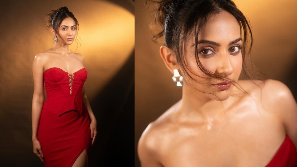 <p>ఈ మధ్య టాలీవుడ్ వదిలి బాలీవుడ్ ప్రాజెక్టులపై దృష్టి పెట్టిన రకుల్.. గ్లామర్ డోసు పెంచేస్తూ తరచూ ఫొటోలకు పోజులిస్తోంది.</p>