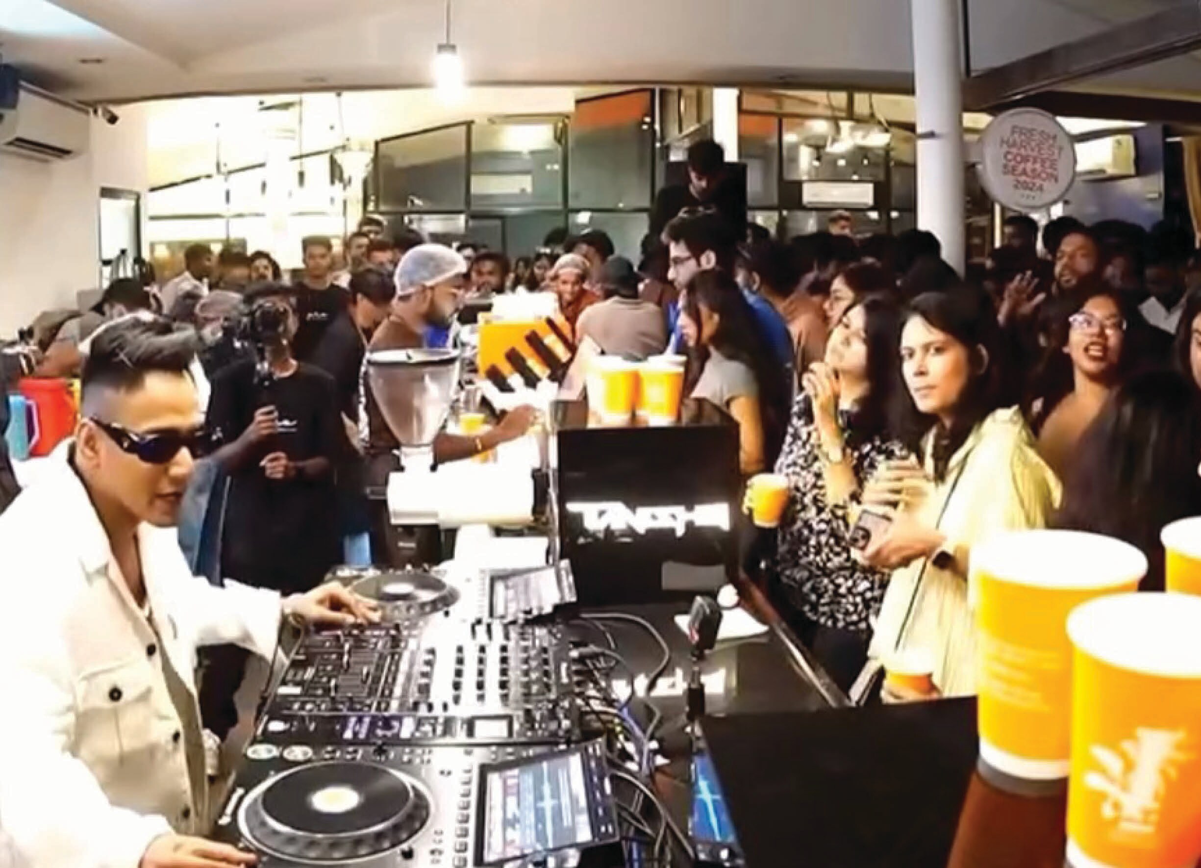 DJ Tanishq, aka Tanishq Audio, made coffee raves popular in India. (INSTAGRAM/@TANISHQAUDIO) DJ Tanishq, aka Tanishq Audio, made coffee raves popular in India. (INSTAGRAM/@TANISHQAUDIO)