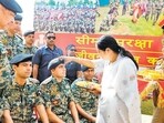 CM Gupta also celebrated Bhai Dooj with the personnel. (HT Photo) CM Gupta also celebrated Bhai Dooj with the personnel. (HT Photo)