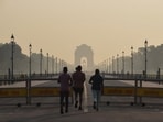 New Delhi, Oct 24 (ANI): People jog amid smog as the Air Quality Index (AQI) drops, at the Kartavya Path in New Delhi on Friday. (ANI Photo/Sumit) New Delhi, Oct 24 (ANI): People jog amid smog as the Air Quality Index (AQI) drops, at the Kartavya Path in New Delhi on Friday. (ANI Photo/Sumit)