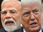 Prime Minister Narendra Modi (L), US President Donald Trump (C) and Russia's President Vladimir Putin.