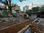 Mumbai, India, May 08, 2025: Bad condition of the cycle track near Shanmukhananda Hall in the Sion area of Mumbai. Mumbai, India.May 08, 2025. (Photo by Raju Shinde/ HT Photo) (Hindustan Times) Mumbai, India, May 08, 2025: Bad condition of the cycle track near Shanmukhananda Hall in the Sion area of Mumbai. Mumbai, India.May 08, 2025. (Photo by Raju Shinde/ HT Photo) (Hindustan Times)