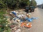 Residents point out that under Indian sanitation laws, every street must be cleaned daily, yet the zone has been neglected for months. (Parveen Kumar/HT photo)