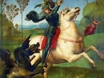 Saint George and the Dragon (1505) by Raphael. In the novel, Ru’s parents tell him they are descendents of St George. (Getty Images)