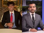 Journalist Mehdi Hasan (right) reminded Nalin Haley (left) that his own grandfather, Ajit Singh Randhawa, was an immigrant.