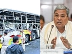 The bus, carrying 41 passengers from Hyderabad to Bengaluru, was completely gutted in the accident.