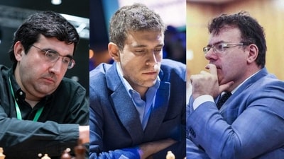 Vladimir Kramnik and Emil Sutovsky have been slammed in a petition after Daniel Naroditsky's death. (FIDE) Vladimir Kramnik and Emil Sutovsky have been slammed in a petition after Daniel Naroditsky's death. (FIDE)