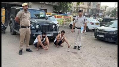 Investigators said the duo were traced with the help of the vehicle’s registration number, and arrested.