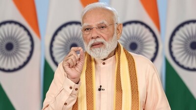 Prime Minister Narendra Modi speaks via a recorded message at the 17th Rozgar Mela in New Delhi on Friday. (PMO) Prime Minister Narendra Modi speaks via a recorded message at the 17th Rozgar Mela in New Delhi on Friday. (PMO)